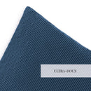 Uni - Housse De Coussin Velours Côtelé - Bleu