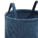 Uni - Panier À Linge Velours Côtelé - Bleu