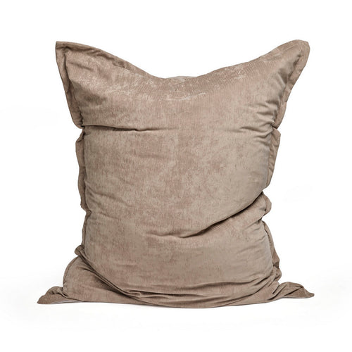 Uni - Housse De Pouf Velours Côtelé - Taupe
