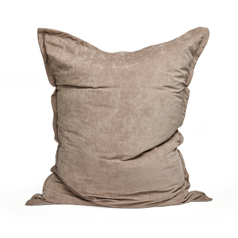 Uni - Housse De Pouf Velours Côtelé - Taupe