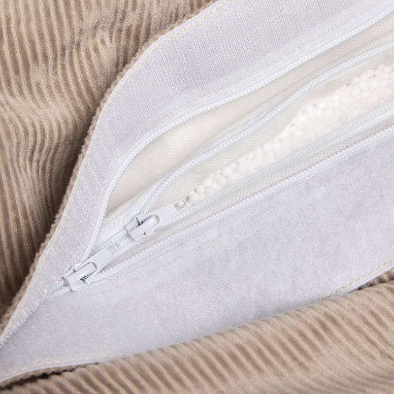 Uni - Housse De Pouf Velours Côtelé - Taupe