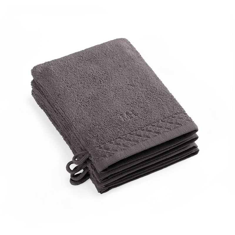Eden - Gant De Toilette - Coton Peigné Lt - Gris Foncé