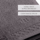 Eden - Gant De Toilette - Coton Peigné Lt - Gris Foncé
