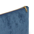 Uni - Pochette Plate Velours Côtelé - Bleu
