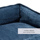 Uni - Panier Pour Chien Velours Côtelé - Bleu