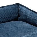 Uni - Panier Pour Chien Velours Côtelé - Bleu