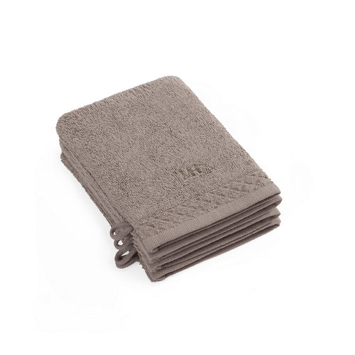 Eden - Set De 4 Gants De Toilette - Brun