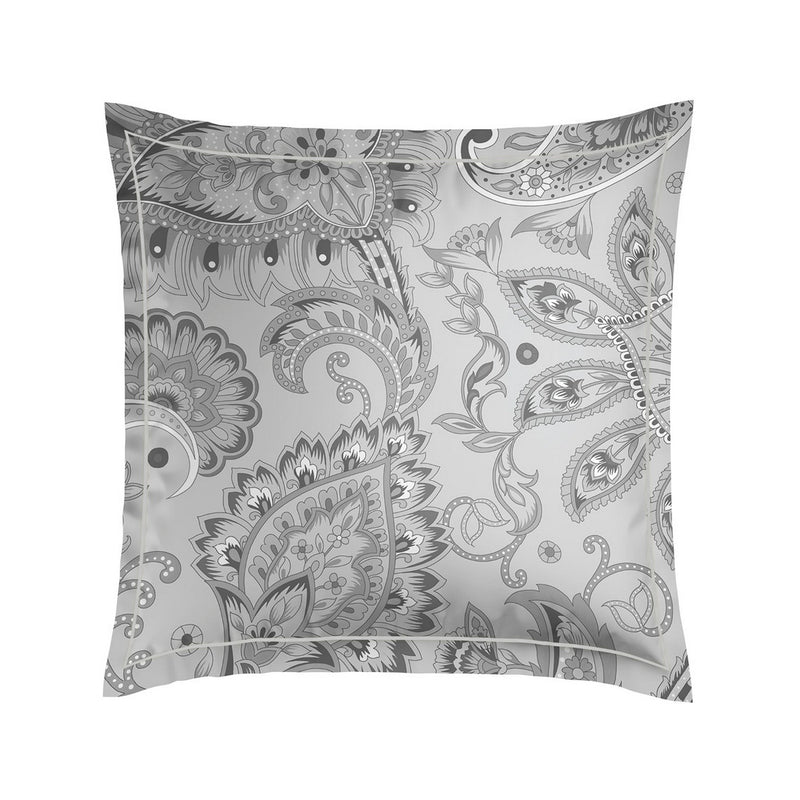 Indienne - Taie D'Oreiller - Satin De Coton - Noir