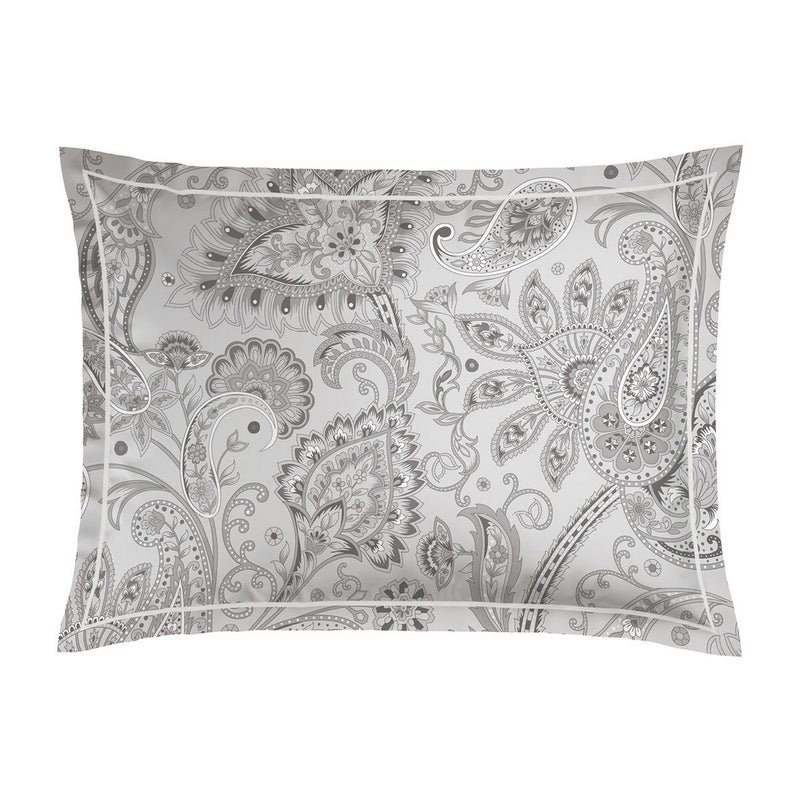 Indienne - Taie D'Oreiller - Satin De Coton - Noir