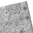 Indienne - Drap Plat - Satin De Coton - Gris Clair
