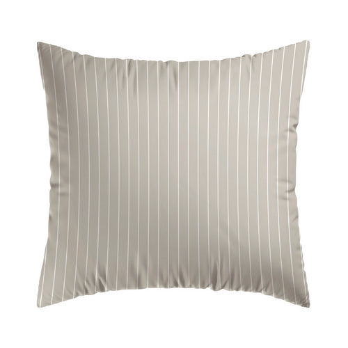 Rayures Élégantes - Taie D'Oreiller - Satin De Coton - Taupe