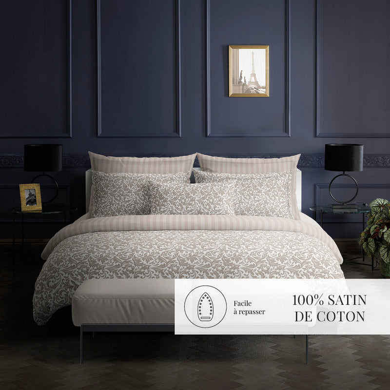 Esprit Damas - Taie De Traversin - Satin De Coton - Taupe
