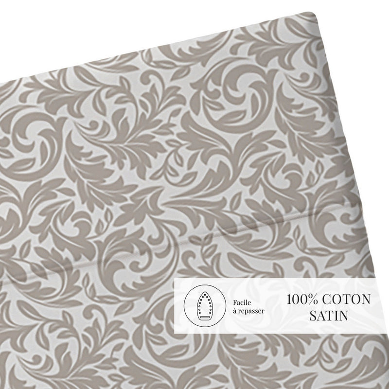 Esprit Damas - Drap Plat - Satin De Coton - Taupe