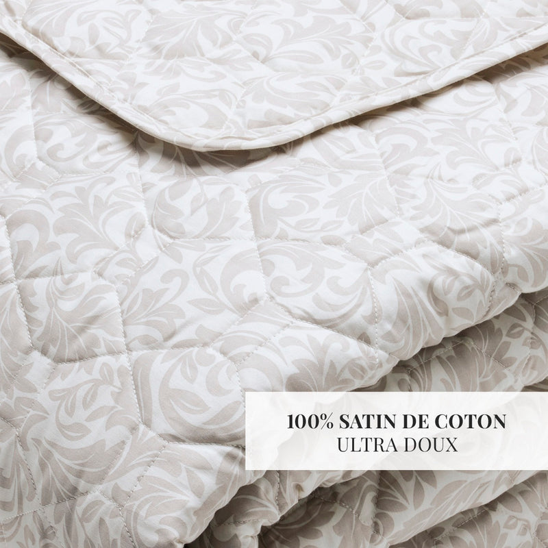 Esprit Damas - Couvre-Lit - Satin De Coton - Taupe