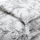 Colibri Floral - Édredon Avec Glands - Noir Gris