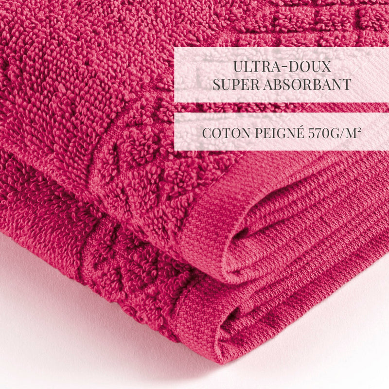 Eden - Set De 2 Torchons De Cuisine - Fuchsia