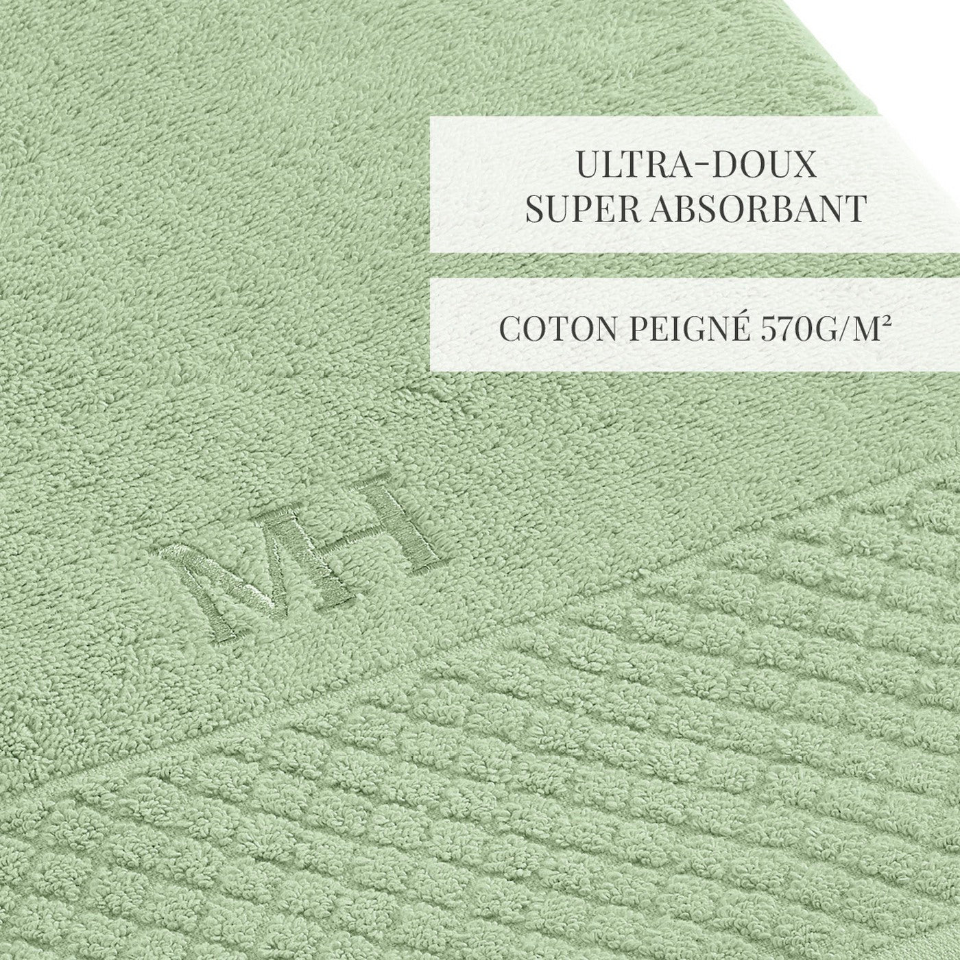Eden - Set De 2 Serviettes - Vert Amande