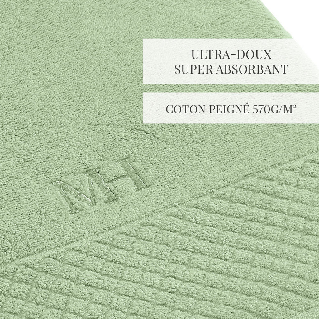 Eden - Set De 2 Draps De Bain - Vert Amande