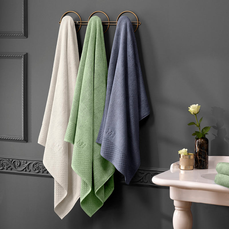 Eden - Set De 2 Serviettes + 2 Draps De Bain - Vert Amande