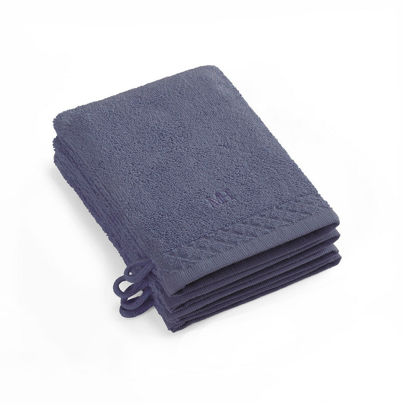 Eden - Set De 4 Gants De Toilette - Bleu Gris