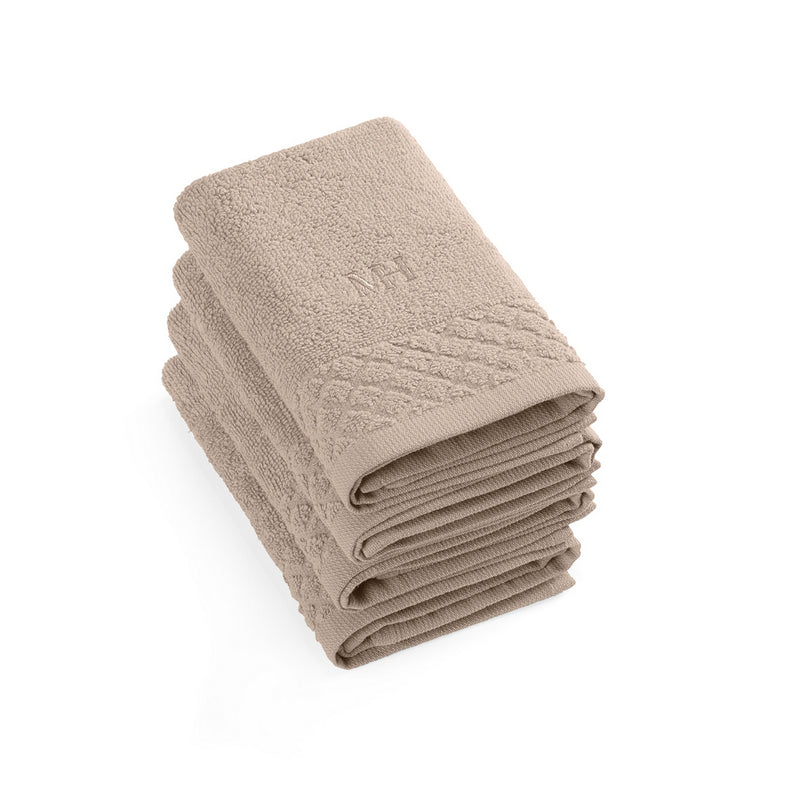 Eden - Serviette D'Invité - Coton Peigné Lt - Taupe