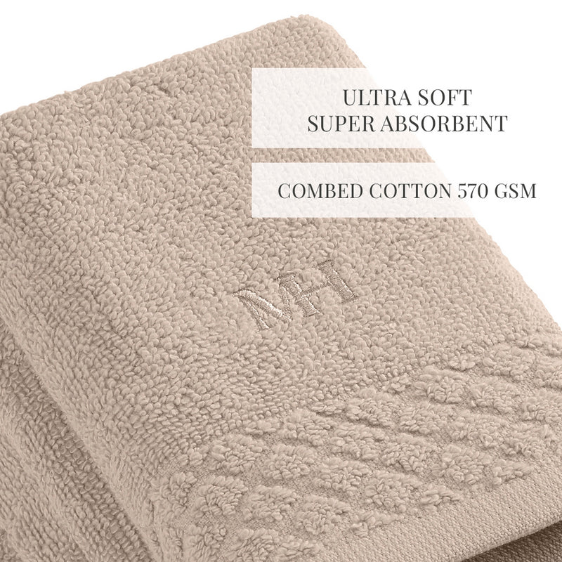 Eden - Serviette D'Invité - Coton Peigné Lt - Taupe