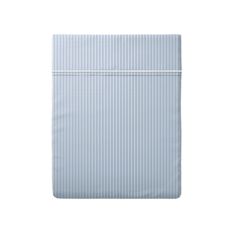 Dauphine - Drap Plat - Coton Percale - Bleu Clair