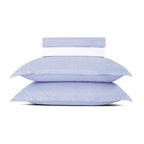 Dauphine - Ensemble De Draps - Coton Percale - Bleu Clair