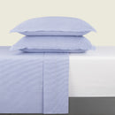 Dauphine - Ensemble De Draps - Coton Percale - Bleu Clair