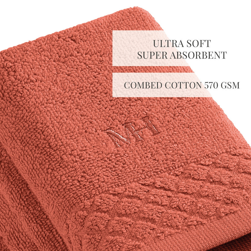 Eden - Serviette D'Invité - Coton Peigné Lt - Terracotta