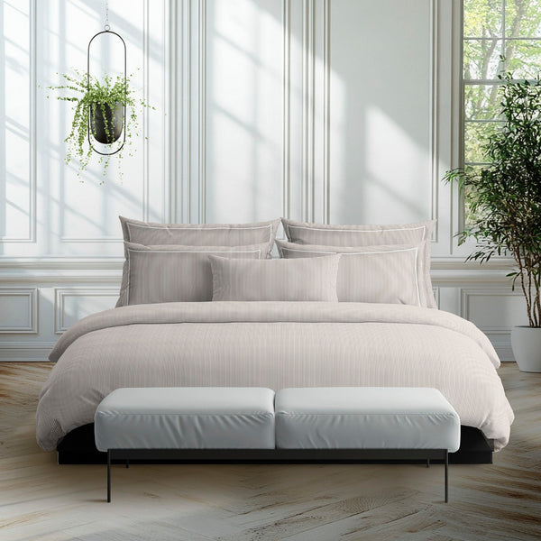 Dauphine - Duvet Cover + 1 or 2 Pillowcase(s) - Cotton Percale - Taupe
