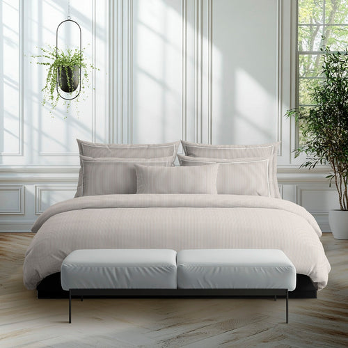 Dauphine - Housse De Couette + 1 ou 2 Taie(s) D'Oreiller - Coton Percale - Taupe