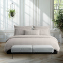 Dauphine - Housse De Couette + 2 Taies D'Oreiller - Coton Percale - Taupe
