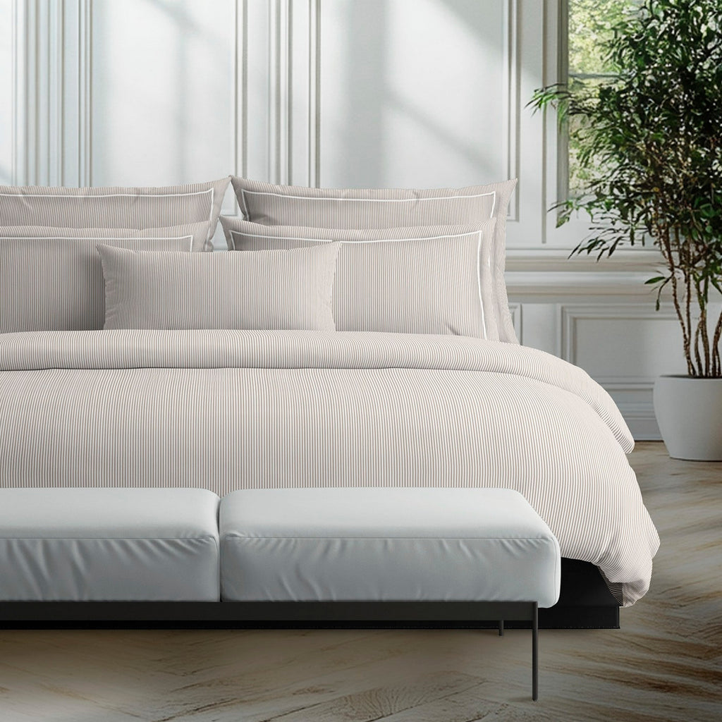 Dauphine - Taie De Traversin - Coton Percale - Taupe