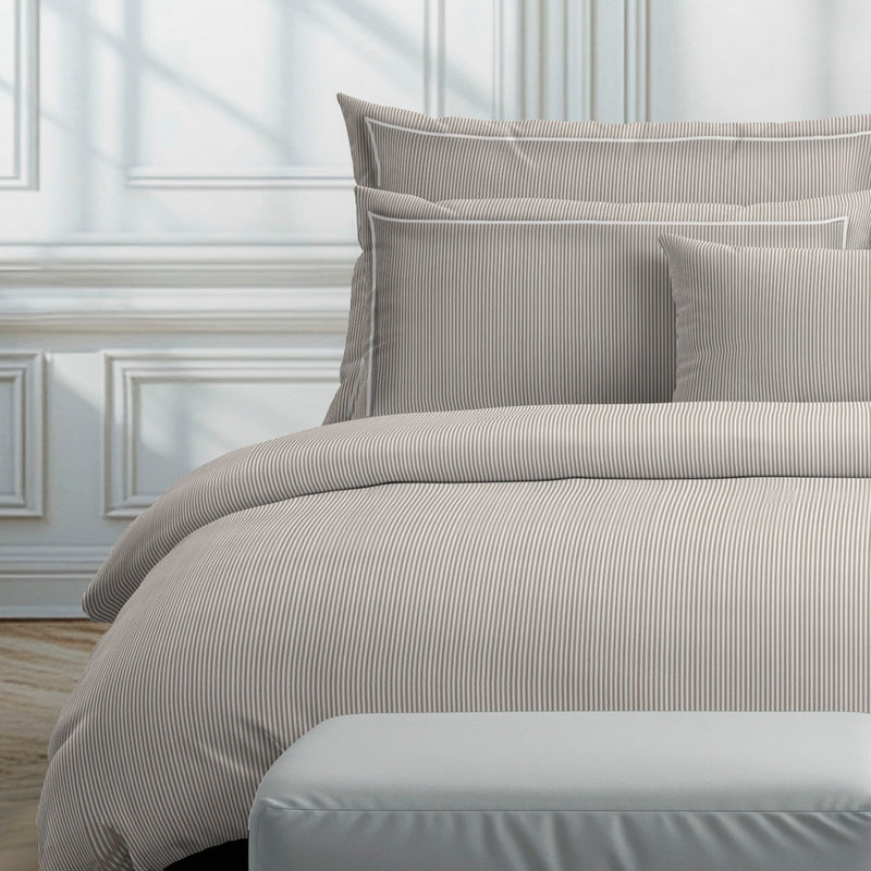 Dauphine - Drap Plat - Coton Percale - Taupe