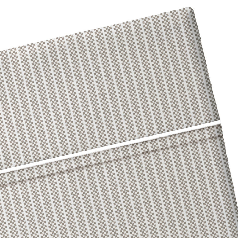 Dauphine - Drap Plat - Coton Percale - Taupe