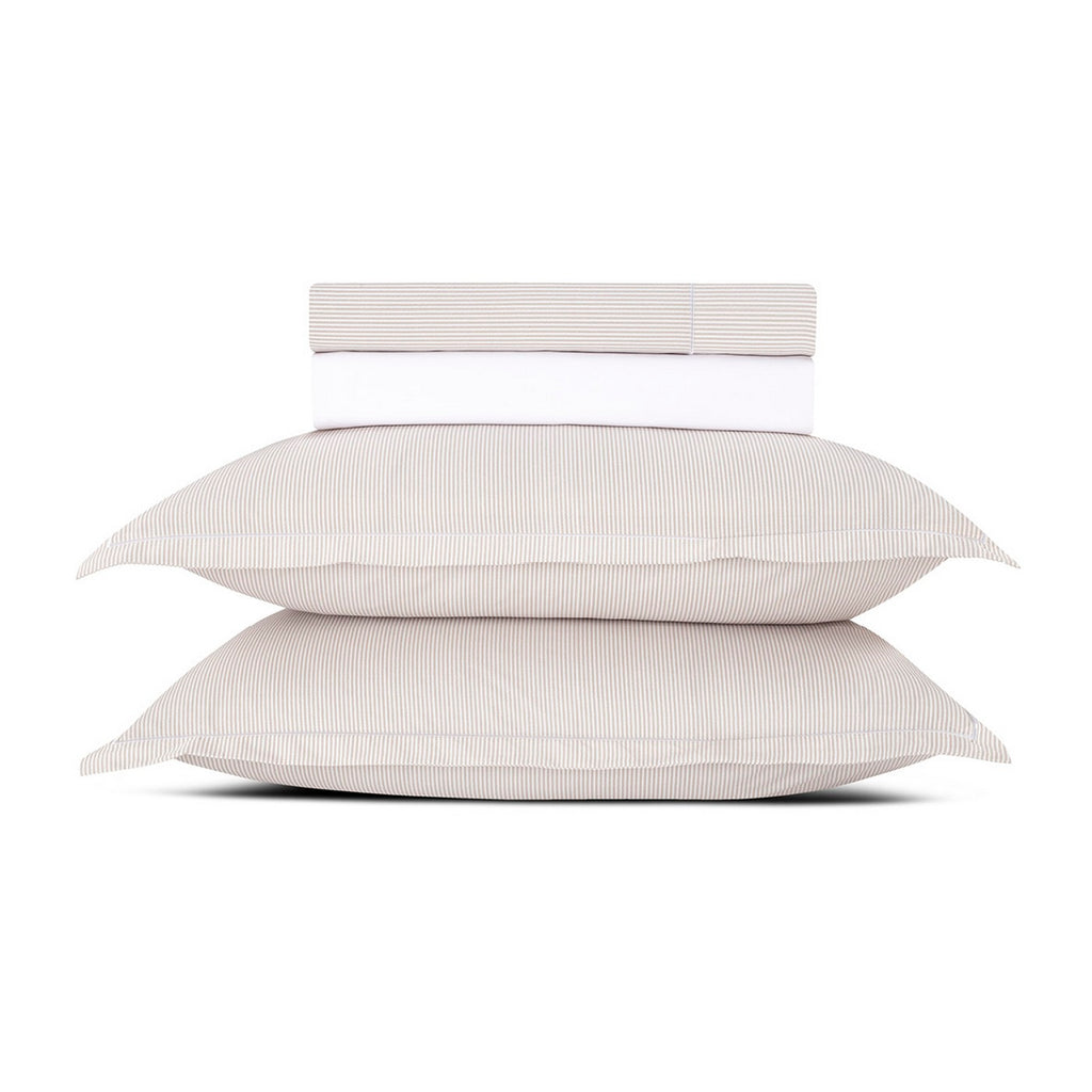 Dauphine - Ensemble De Draps - Coton Percale - Taupe