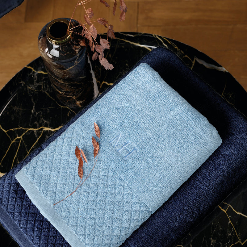 Eden - Set De 2 Serviettes - Bleu Marine