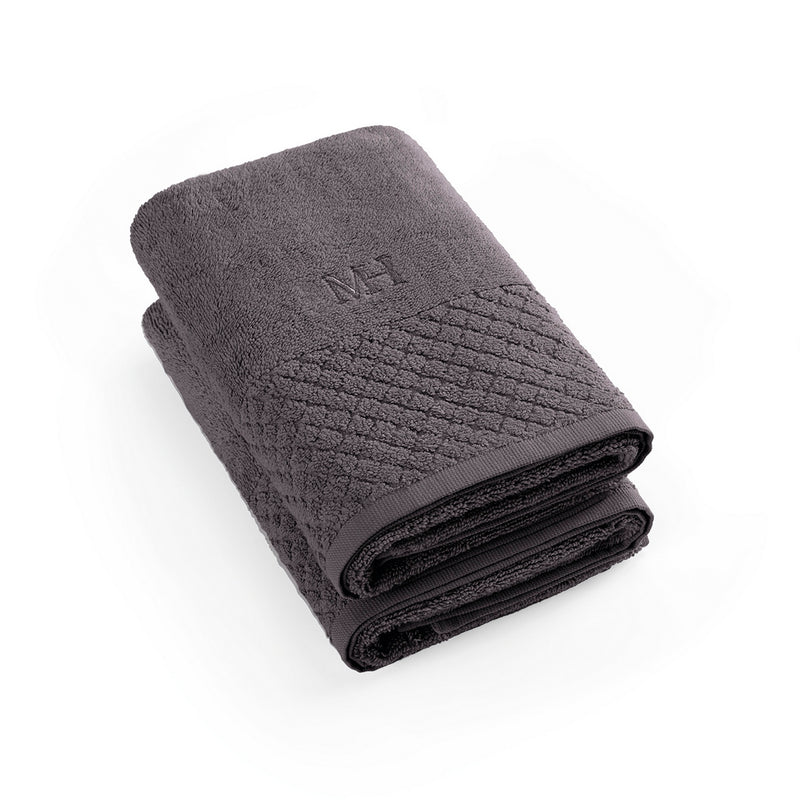 Eden - Serviette - Coton Peigné Lt - Gris Foncé