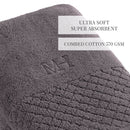 Eden - Serviette - Coton Peigné Lt - Gris Foncé