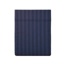 Dobby Stripe Woven - Drap Plat - Satin De Coton - Dobby Stripe - Bleu Foncé