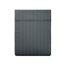 Dobby Stripe Woven - Drap Plat - Satin De Coton - Dobby Stripe - Gris Foncé