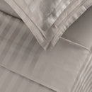 Dobby Stripe Woven - Ensemble De Draps - Satin De Coton - Rayure Tissé Dobby - Taupe
