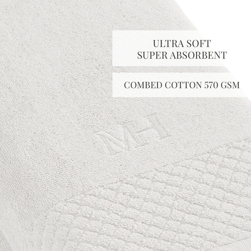 Eden - Drap De Bain - Coton Peigné Lt - Blanc