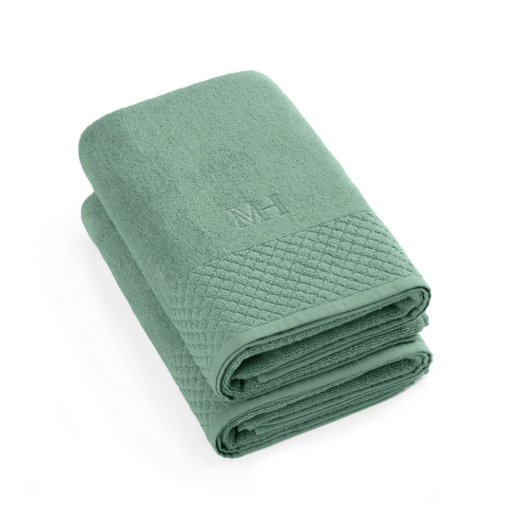 Eden - Set De 2 Draps De Bain - Vert Bouteille