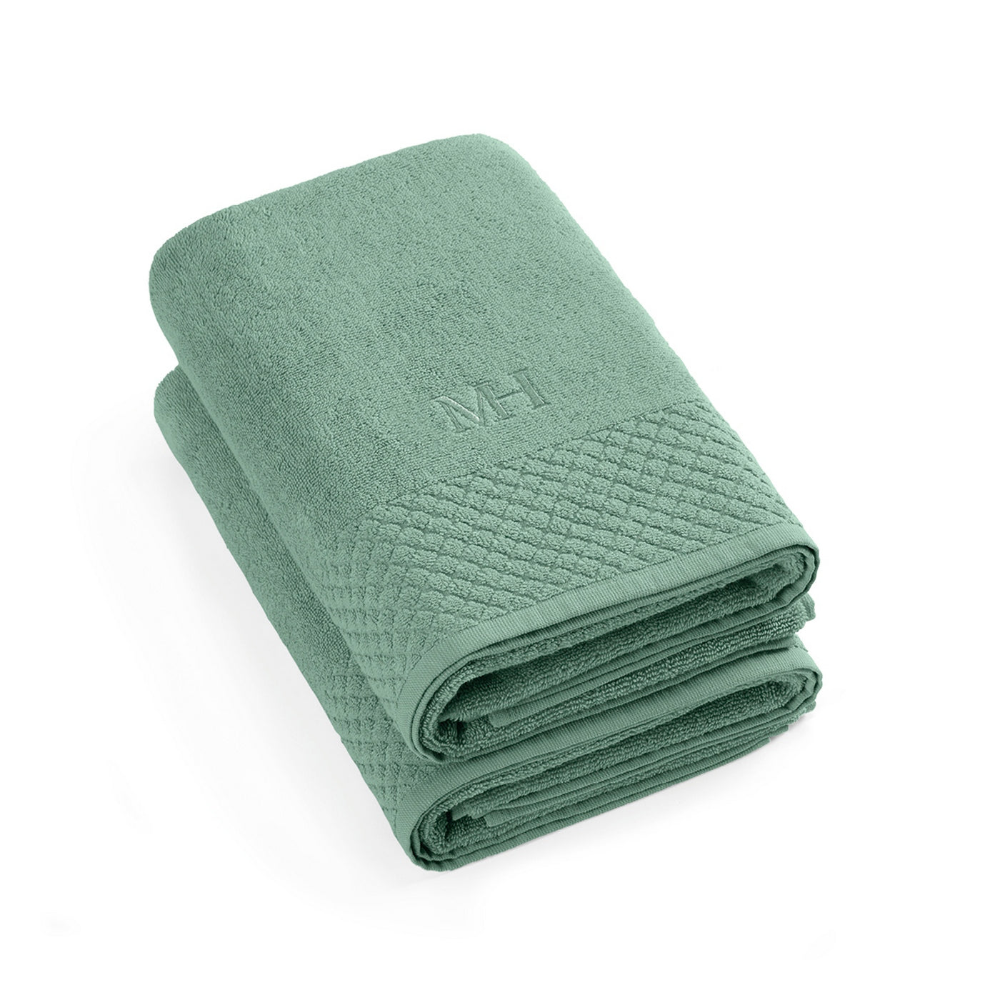 Eden - Set De 2 Draps De Bain - Vert Bouteille