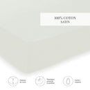 Fleurs Éclatantes - Drap-Housse - Satin De Coton - Vert 01