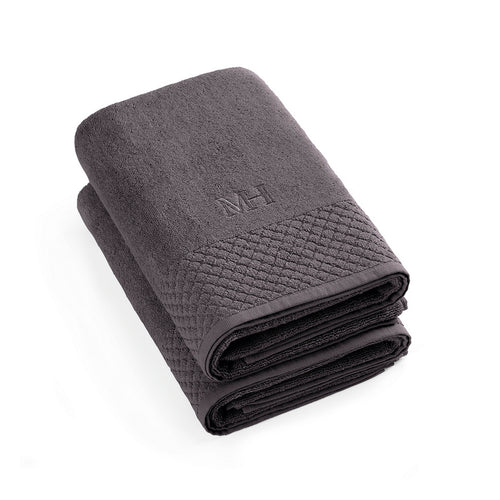 Eden - Set De 2 Draps De Bain - Gris Foncé