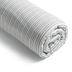 Fleurs Esquissées - Drap-Housse - Satin De Coton - Gris