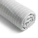 Fleurs Esquissées - Drap-Housse - Satin De Coton - Gris